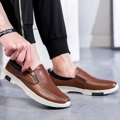 Men's Small Size Slip On Leather Loafers MS23