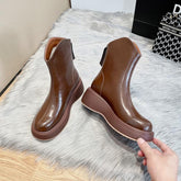 New Petite Thicksole Back Zipper Fashion Short Boots MS290