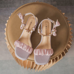 Women's Square Toe Soft Chunky Summer Heels