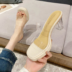 Women's Summer Comfortable Sexy Temperament Crystal Heels
