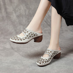 Women's Wear Summer Mid Soft Bottom Ethnic Heels