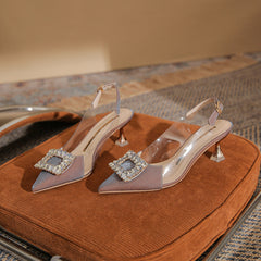 Women's Shallow Mouth Back Empty Stiletto High Heels