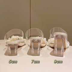 Women's Korean High Slippers, Summer Fairy Fashionable Pleated Heels