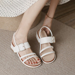 Women's Chunky For Outer Wear Comfortable Summer Strap Heels