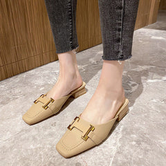 Women's Toe Half Outer Wear Summer Muler Heels
