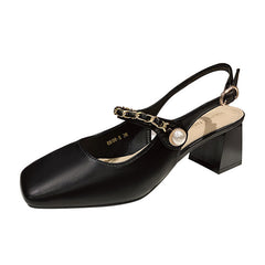 Women's Half Outer Wear Mary Jane Slingback Sandals