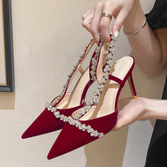 Women's Stiletto Fairy Style Super High Red Heels
