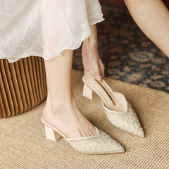 Women's Fairy Thick Pointed High Fashion Heels