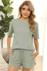 Saylor Cotton Blend Tee - Burnt Coral - SALE