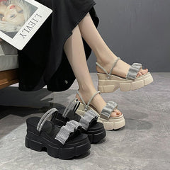 Women's Small Wedge Height Increasing Thick Bottom All-match Heels
