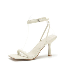 Women's Square Toe Strap Elegant Open Sexy Heels