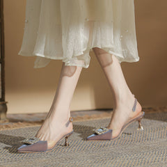 Women's Shallow Mouth Back Empty Stiletto High Heels