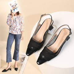 Women's High-grade French Square Chunky Classy Sandals