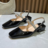 Women's Large Size Closed Toe Summer Chunky Heels