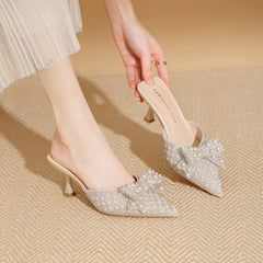 Women's Summer Including Refined French Style Bow Heels