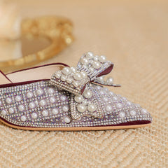 Women's Summer Including Refined French Style Bow Heels