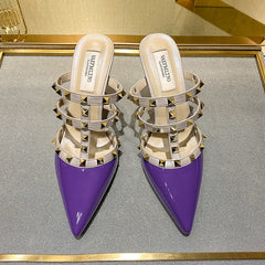 Women's Closed Toe High Single Outer Wear Fairy Heels