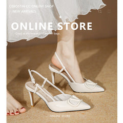 Women's Buckle High Summer Chunky French Style Heels