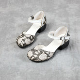 Women's Ethnic Style Thick Mid Multicolor Printing Sandals