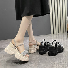 Women's Small Wedge Height Increasing Thick Bottom All-match Heels