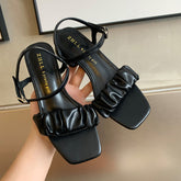 Women's Summer Strap French Low Large Sandals