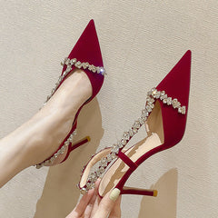 Women's Stiletto Fairy Style Super High Red Heels