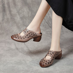 Women's Wear Summer Mid Soft Bottom Ethnic Heels