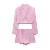 Jacques Tweed Mini Skirt - Pink