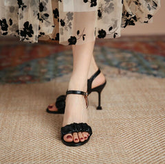 Petite Ankle Strap Heeled Sandal Shoes GS360