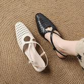 Petite Cross Strap Block Heel Shoes FS73