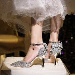 Petite Feet Glitter Ankle Strap Heels GS325