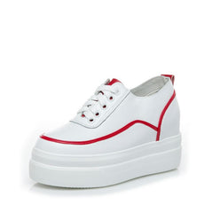 Petite Feet Inner Heel Leather Sneakers AP67