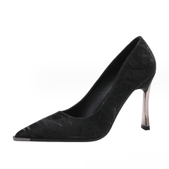 Petite Feet Lace Mesh Metal Heel Pump Shoes ES62