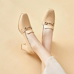 Petite Feet Ladies Block Heel Casual Loafers ES92
