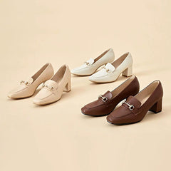 Petite Feet Ladies Block Heel Casual Loafers ES92