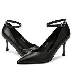 Petite Feet Pointy Ankle Trap Pump Shoes SS245