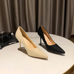 Petite Glitter High Heel Pump Shoes DS138