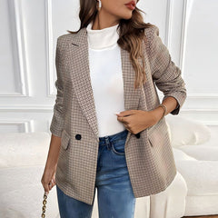 Petite Houndstooth Suit Jacket PCD65