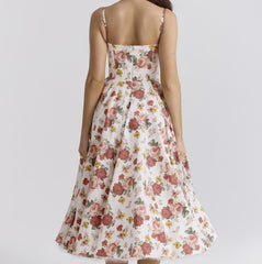 Petite Large Hem Dress With Mesh PCD11