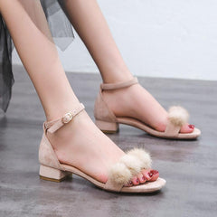 Petite One Strap Block Heel Sandals GS133