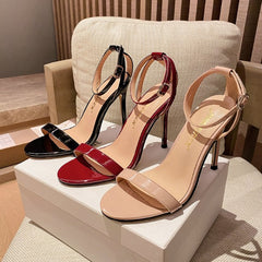 Petite One Strap High Heel Patent Shoes DS216