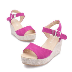 Petite Open Toe Wedge Heel Sandals ES88