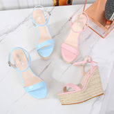 Petite Patent Platform High Heel Wedge Shoes ES15