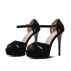 Petite Peep High Heel Shoes For Women BS378