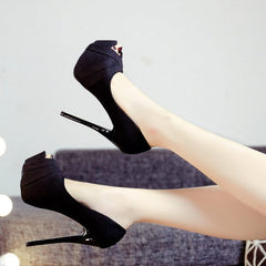 Petite Peep Platform High Heels BS210