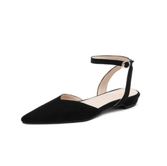 Petite Pointy Ankle Strap Flat Sandal Shoes FS93