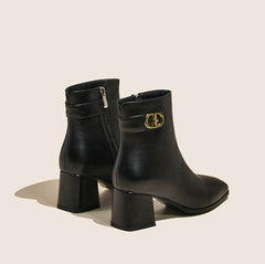 Ladies Petite Size 2 Ankle Strap Short Boots MS161