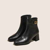 Ladies Petite Size 2 Ankle Strap Short Boots MS161