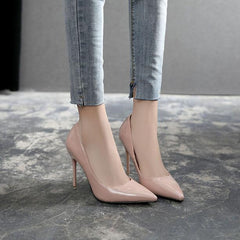 Petite Feet Women's Pointed Patent Heel Pumps AS132