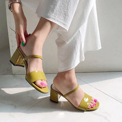 Petite Feet Slip On Block Heel Sandals SS381